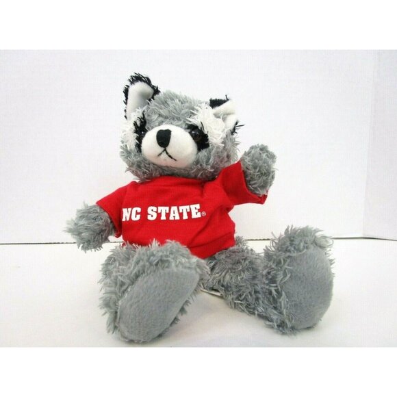 It's All Greek To Me NC State 8" Plush Gray Black Racoon Cute Cuddly Stuffed - Picture 1 of 7